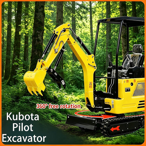 1.8 Ton Mini Excavator R327 Kubota D722 EPA Tier 4 Diesel Side Swing Boom 8-Way Pilot Control Expandable Tracks 35.5–47.4" 5.8ft Dig Depth 6 Attachments Quick Connect 90% Pre-Assembled USA Warehouse
