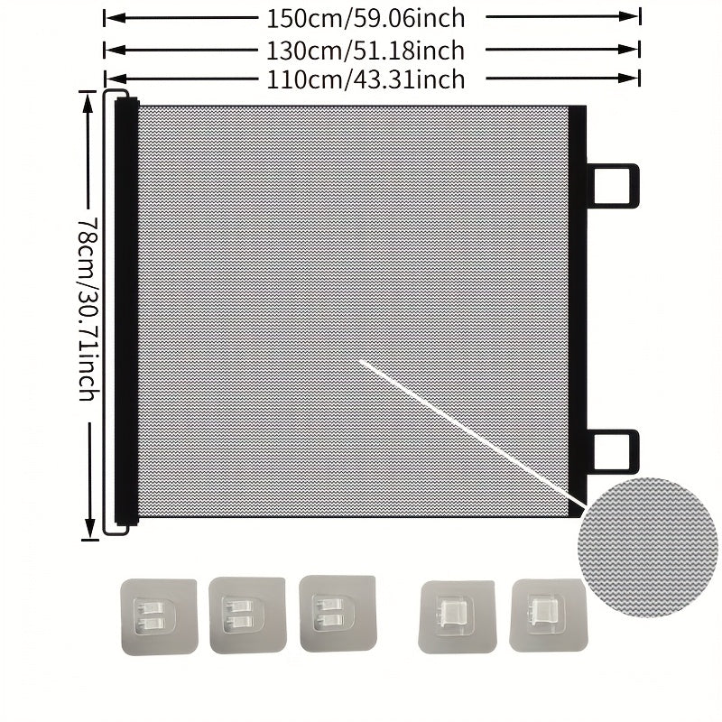Retractable Mesh Pet Gate for Dogs and Cats - No-Drill Easy Install Safety Gate for Stairs, Doorways, and Rooms, Indoor/Outdoor Pet Barrier for Home, Office, and Hallways