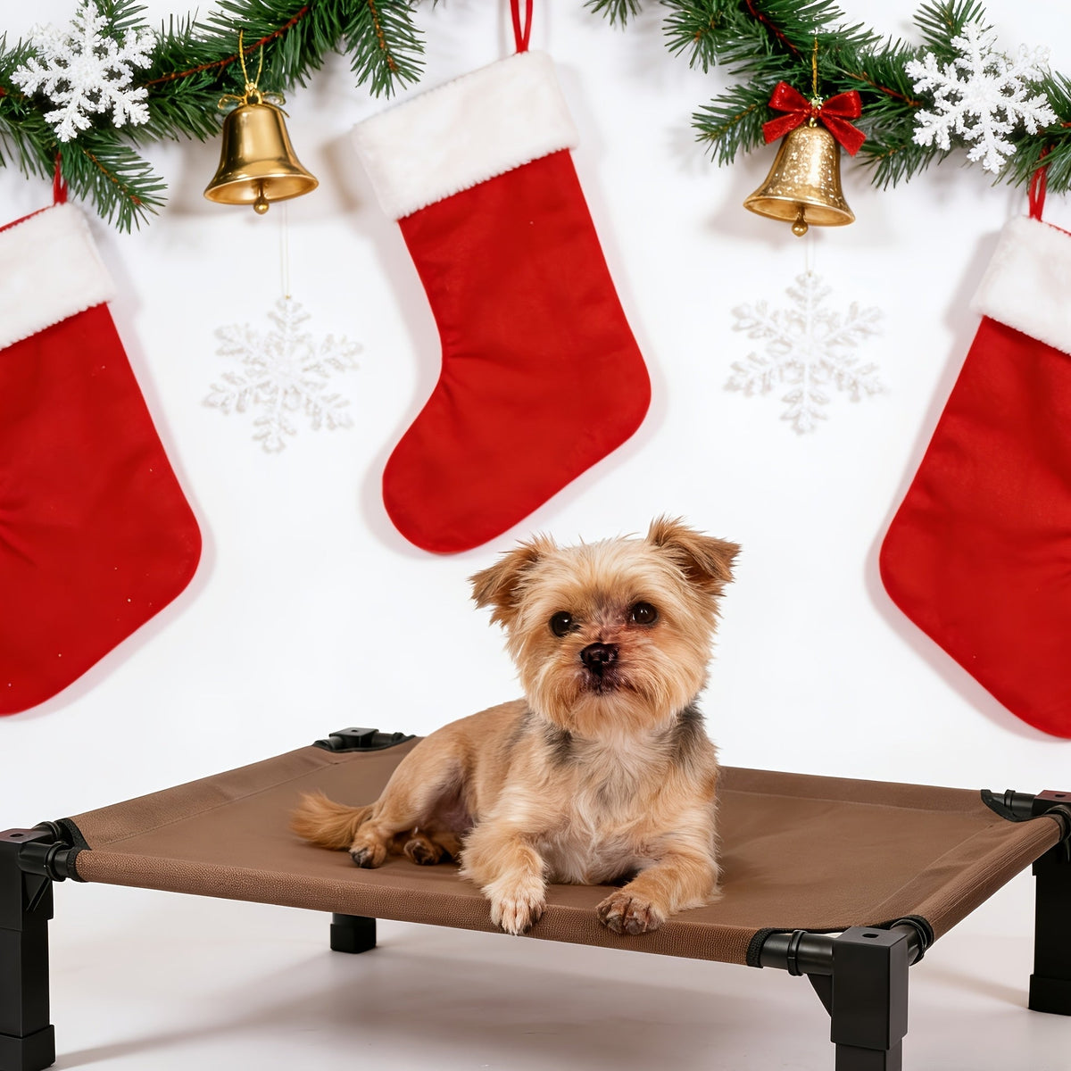 Cooling Elevated Dog Bed, Raised Cot with Breathable Mesh and Metal Frame - Washable Portable Dog Cot with Non-Slip Feet for Indoor and Outdoor Use, Multiple Sizes and Colors Available
