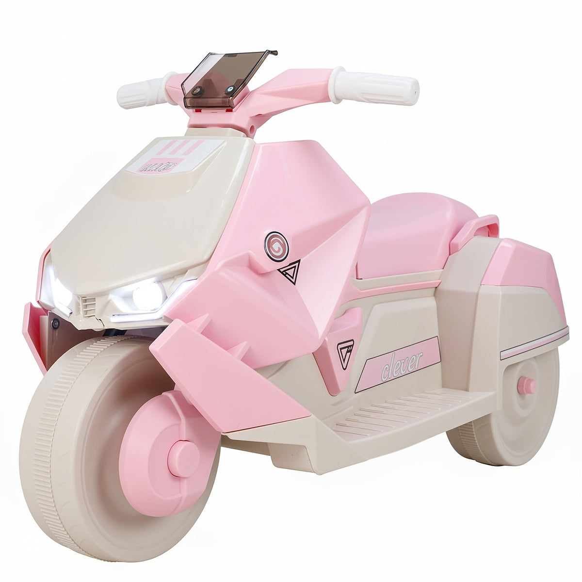 6V Kids Electric Motorcycle Battery Powered Ride-On Toy with Interstellar Lights, 3 Wheels, Safe and Stable for Boys and Girls - Birthday, Christmas, Halloween Gift (Pink, Blue, Green)