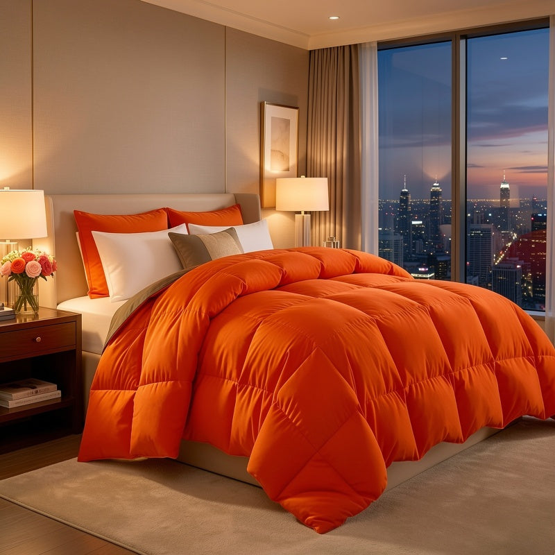 7-Piece Comforter Set, Queen/King Size – Soft Microfiber Pinch Pleated Bed-in-a-Bag with Comforter, Fitted Sheet, Flat Sheet & 4 Pillowcases, All-Season Bedding Set for Home & Dorm