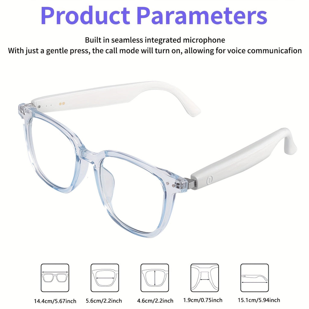 Photochromic Smart Glasses with Bluetooth Audio – Auto-Tinting Lenses, Anti-Blue Light, Wireless Music & Calls, Unisex Sports & Driving Eyewear, Perfect Holiday Gift