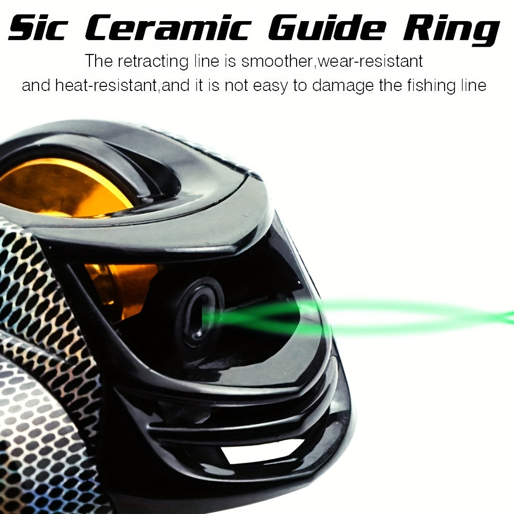 Baitcasting Fishing Reel, Ultra-Lightweight, Magnetic Brake System, 22LB Max Drag – Freshwater & Saltwater Ergonomic Low-Profile Casting Reel, Left & Right Hand, Smooth Gear Ratio