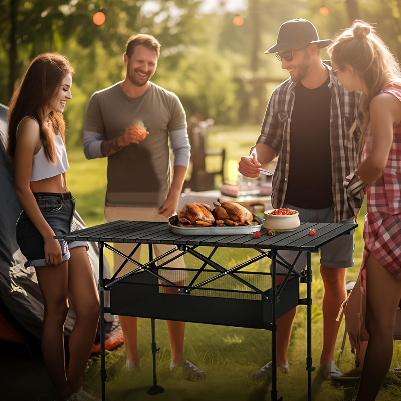 Folding Camping Table with Carry Bag – Lightweight Portable Outdoor Table, 3 Sizes for Camping, Beach, Picnic, BBQ, Backyard, Boat & Travel, Easy Setup & Storage