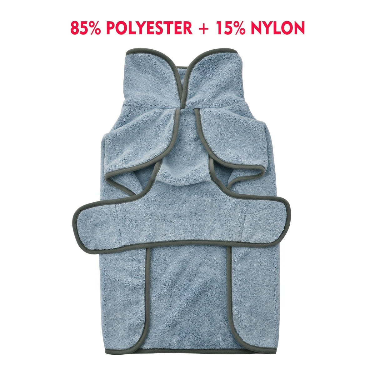 Dog Bathrobe Quick-Dry Super Absorbent Post-Bath Pet Towel Coat for Small, Medium, and Large Dogs, XS S M L XL XXL 3XL, 7 Colors: Light Blue, Rose Red, Orange, Deep Blue, Green, Khaki, Pink