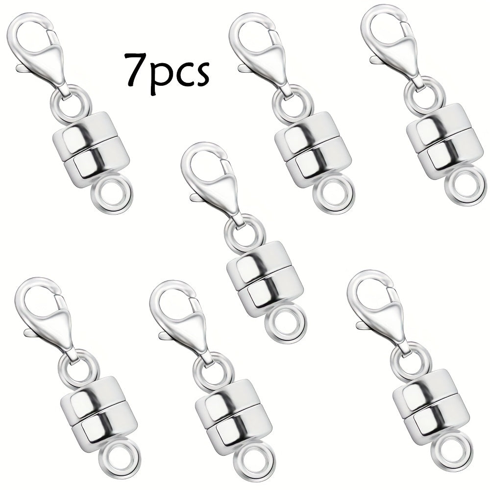 Magnetic Necklace Clasps and Closures with Lobster Clasp Converters – Gold and Silver Jewelry Findings for Bracelets, Necklaces, and Chains – Available in 2, 6, 7, 8, 9, 16, and 18 Piece Sets
