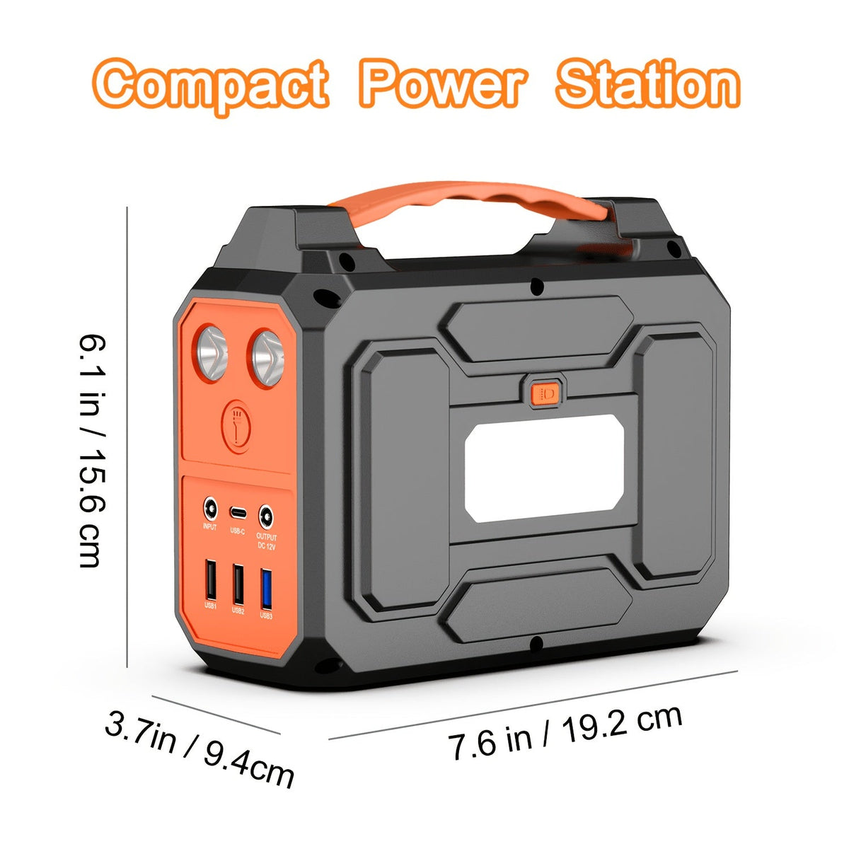 Portable Power Station 100W / 300W Solar Generator – AC Outlet, USB QC3.0, DC Port, LED Flashlight, High Capacity Battery Pack for Camping, Hiking, Road Trips, CPAP, and Hurricane Emergency