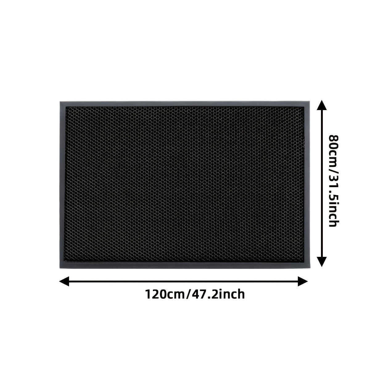 Heavy-Duty Nylon Door Mat – 3D Grid Dirt Trapping Low Profile 0.39" Non-Slip Rubber Backing All-Season for Front Door Patio Garage & Entryway in Black Brown Blue & Black Gray
