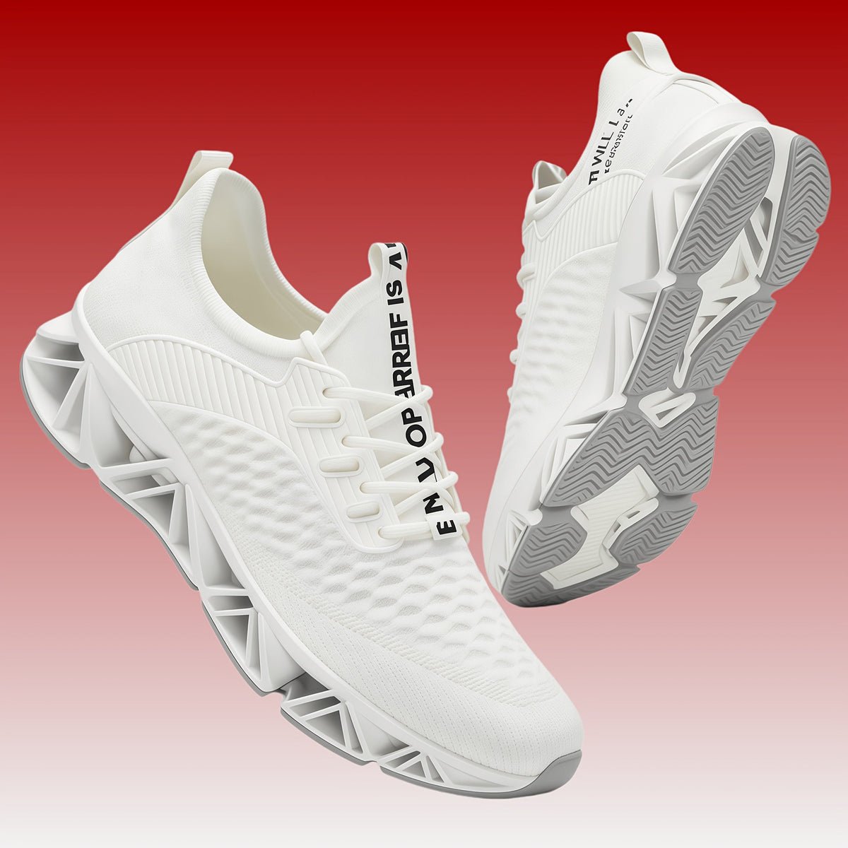 Men's Lightweight Breathable Running Shoes, Non-Slip TPU Sole, EVA Cushion, Lace-Up Low-Top Sneakers, 3 Colors, Sizes US 7.5-13, All-Season Wear-Resistant Training Casual Athletic Shoes