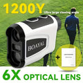 1200 Yard Laser Golf Rangefinder, 6X Magnification, Slope Switch, Pulse Vibration, Target Lock, Trajectory Compensation, Type-C Rechargeable for Golf and Hunting