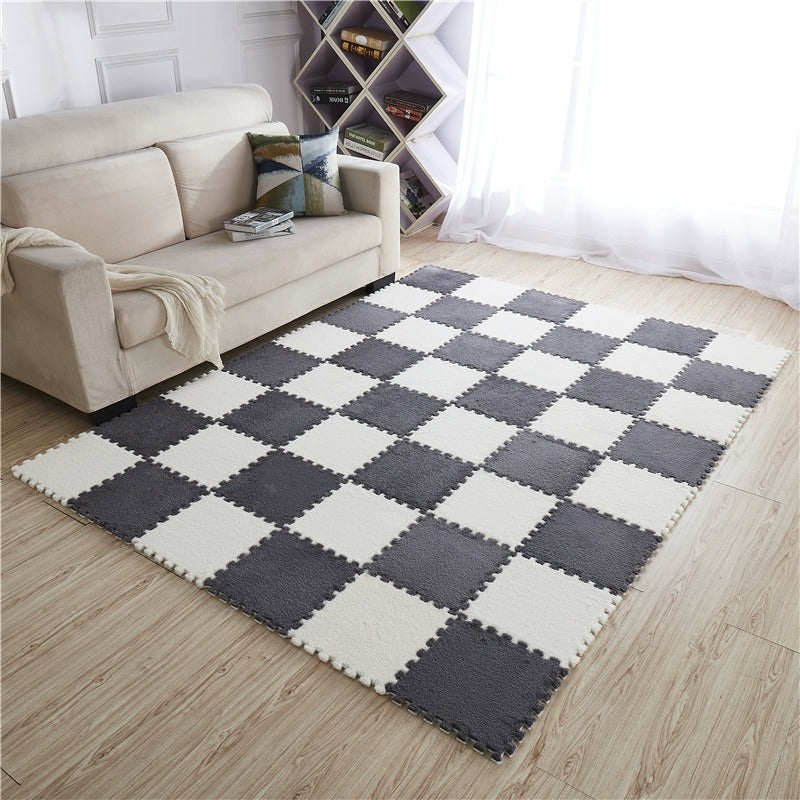 Interlocking Floor Mat Tiles 40 Piece 11.8x11.8" – Non-Slip EVA Snap-Together Flooring for Living Room Kitchen Bathroom Home Office Commercial Spaces