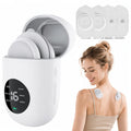 Wireless TENS EMS Muscle Stimulator - Cordless Rechargeable, 6 Modes & 16 Intensity Levels, Dual Pads - Back, Neck, Shoulder & Sciatica Pain Relief - Portable, Home & Travel - White