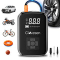 Portable Tire Inflator, 100W Cordless Air Pump, 4000mAh Battery, 30-Second Inflation, 5 Modes, Digital PSI Display, Type-C Charging, LED Light, Multi-Nozzle for Car, Motorcycle, Bicycle, Ball