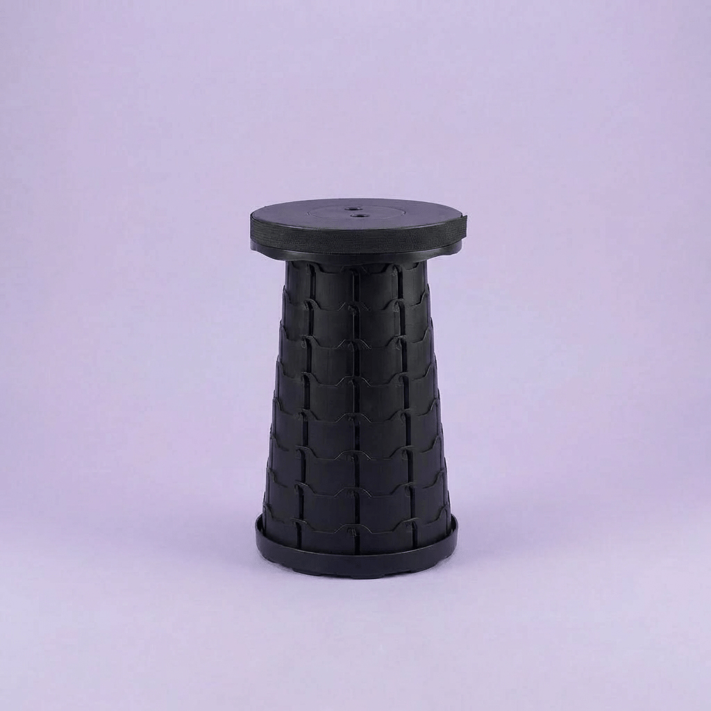 Collapsible Camping Stool, 400 lbs Capacity, Ultra-Portable Lightweight Folding Seat - Folds Flat, Fits in Backpack for Camping, Hiking, Fishing & Indoor/Outdoor Use - Rainbow Option Available