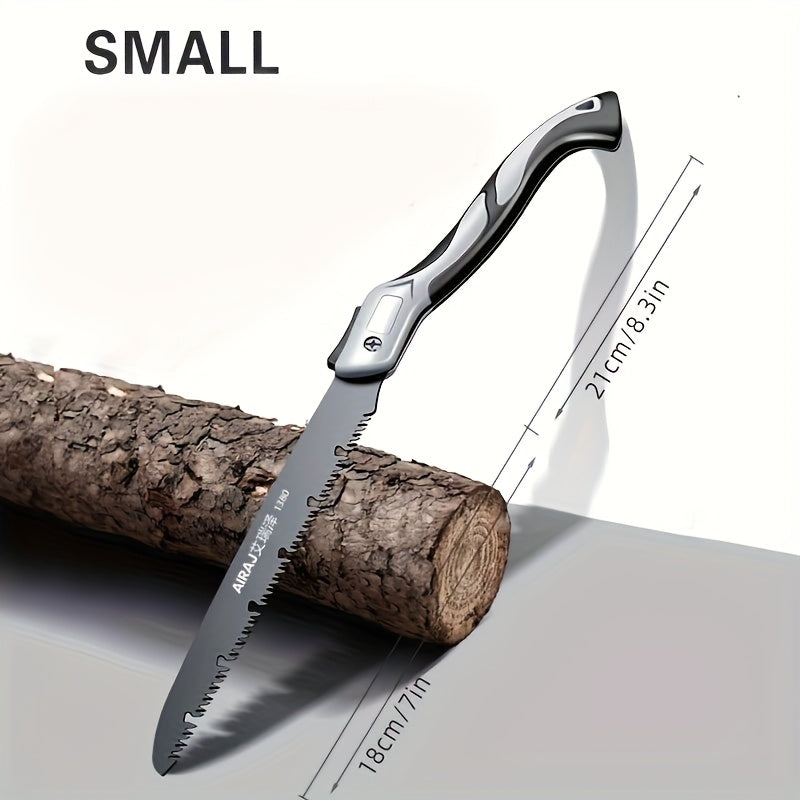 AIRAJ Industrial-Grade Folding Saw - Manual Cutting Tool, Non-Slip Durable Handle, No Batteries Required - Small, Medium & Large - Outdoor, Camping & Garden Use