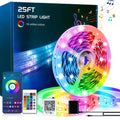 RGB LED Strip Lights App Remote Control Music Sync Dimmable Color Changing Timing – Smart LED Lights for Bedroom, Living Room, and Game Room Decor, 16.4FT to 200FT