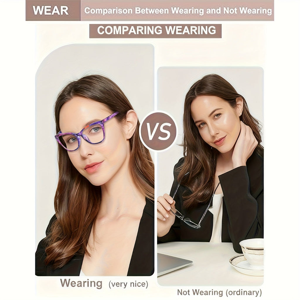 6-Pack Anti-Blue Light Reading Glasses for Men & Women – Spring Hinge, Non-Prescription Magnifying Lenses, Strengths +0.0 to +4.0, Stylish Computer & Phone Readers, Bulk Value Set
