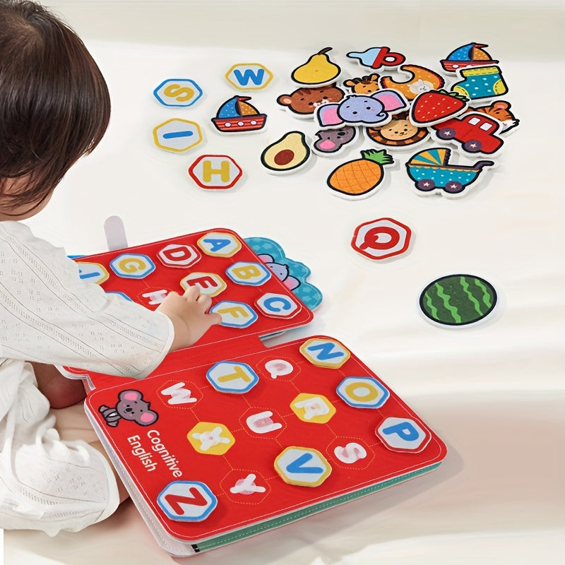Reusable Sticker Book for Toddlers Baby Enlightenment Activity Book Develops Hand-Eye Coordination, Concentration, Cognitive Skills, Early Learning Educational Gift for Kids