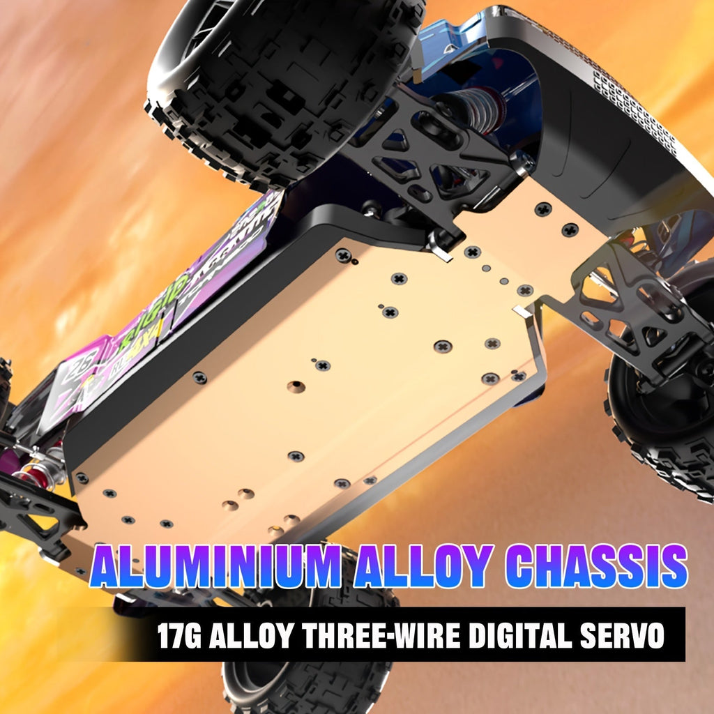 ZHUOYOU 1:12 Scale 4WD Brushless RC Car, 60KM/H High-Speed All-Terrain Off-Road Truck with Alloy Chassis, LED Lights, 2.4GHz & Dual Batteries – Fast RC Truck for Adults & Kids