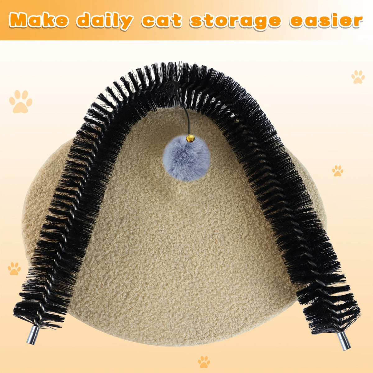 猫咪拱形按摩自嗨抓板——室内猫咪互动按摩刷，缓解掉毛与压力，磨爪拱门