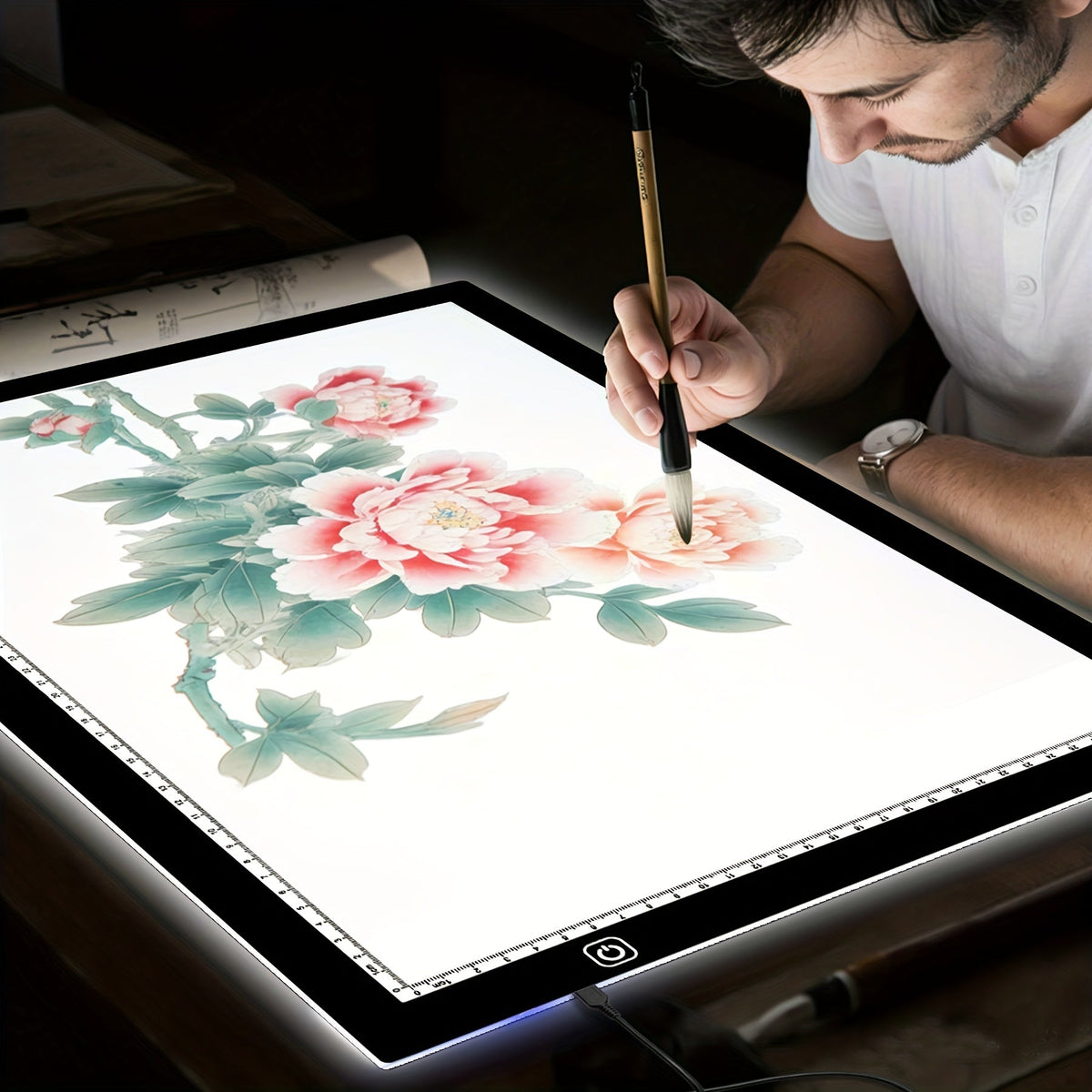 LED Light Pad A2 A3 A4 Adjustable Brightness Dual Light Strip Tracing Board for Diamond Painting, Sketching, Drawing, and Art Light Box