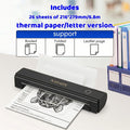 Portable Inkless Thermal Printer A4 with Paper Tray, Wireless Mobile Printer, Supports 8.5x11 Letter/A4 Paper, Compatible with iPhone, Android, Laptop, Home, Office, School, Travel
