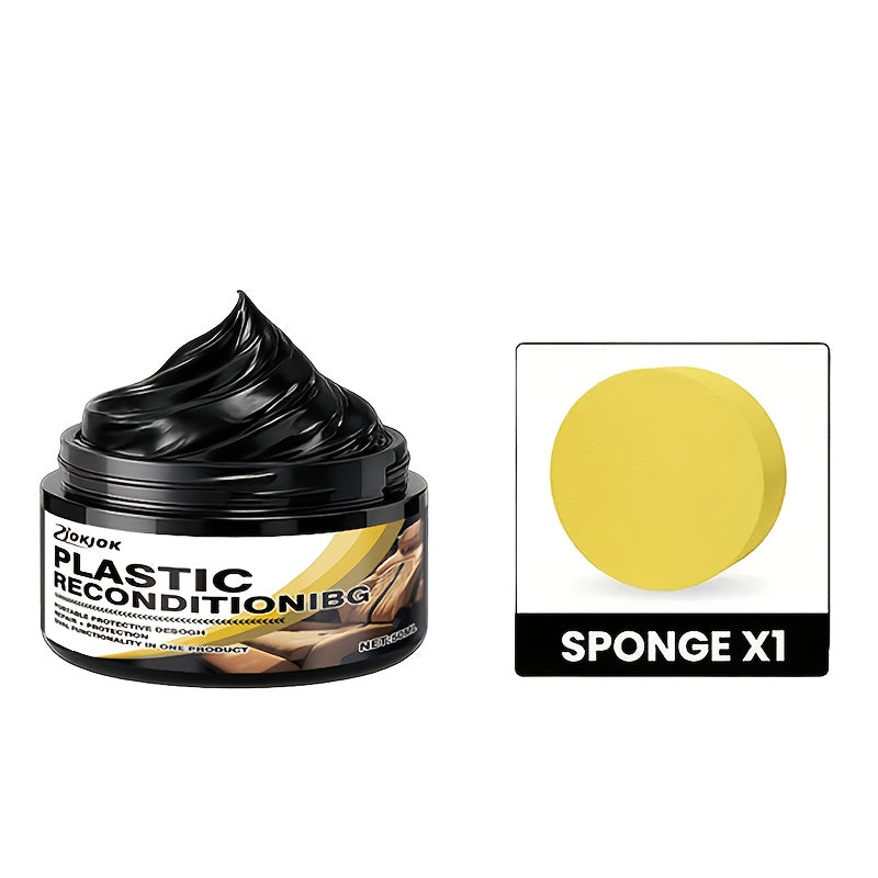 Car Plastic Restorer & Tire Brightening Cream – Universal Auto Refurbishing Cream for Dashboard, Interior Trim, and Tires, Prevents Aging & Fading, Long-Lasting Shine & UV Protection for All Vehicles