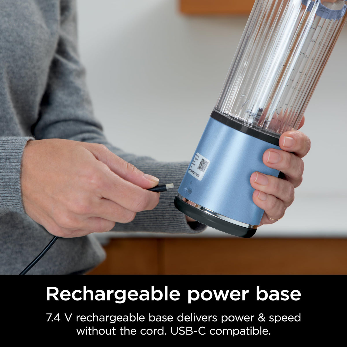 Ninja BC151NV Blast Portable Blender 18 Oz Cordless USB-C Rechargeable BlastBlade Sip Lid Carry Handle BPA Free Dishwasher Safe for Shakes & Smoothies – 6 Colors