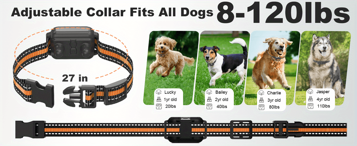 Dog Training Collar with Remote 3300ft Range – Rechargeable E-Collar for 5-120 Lb Dogs, 3 Training Modes: Beep, Vibration & Safe Shock, Waterproof Dog Shock Collar for Small, Medium, and Large Breeds