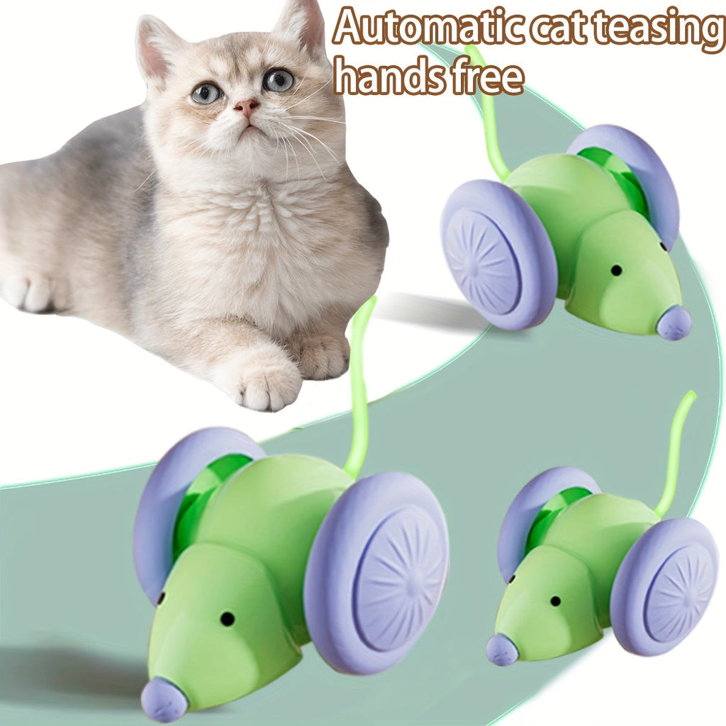 Smart Electric Mouse Cat Toy with Automatic Sensing - Self-Entertainment Boredom Relief Interactive Kitten Toy, Auto-Teasing Motion Cat Toy for Indoor Cats, Hands-Free Cat Exercise & Play