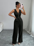 Women's Sleeveless Vest and Pants Set Elegant Office Two-Piece Suit Summer Business Casual Workwear Outfit Black White Navy Burgundy XS-XL