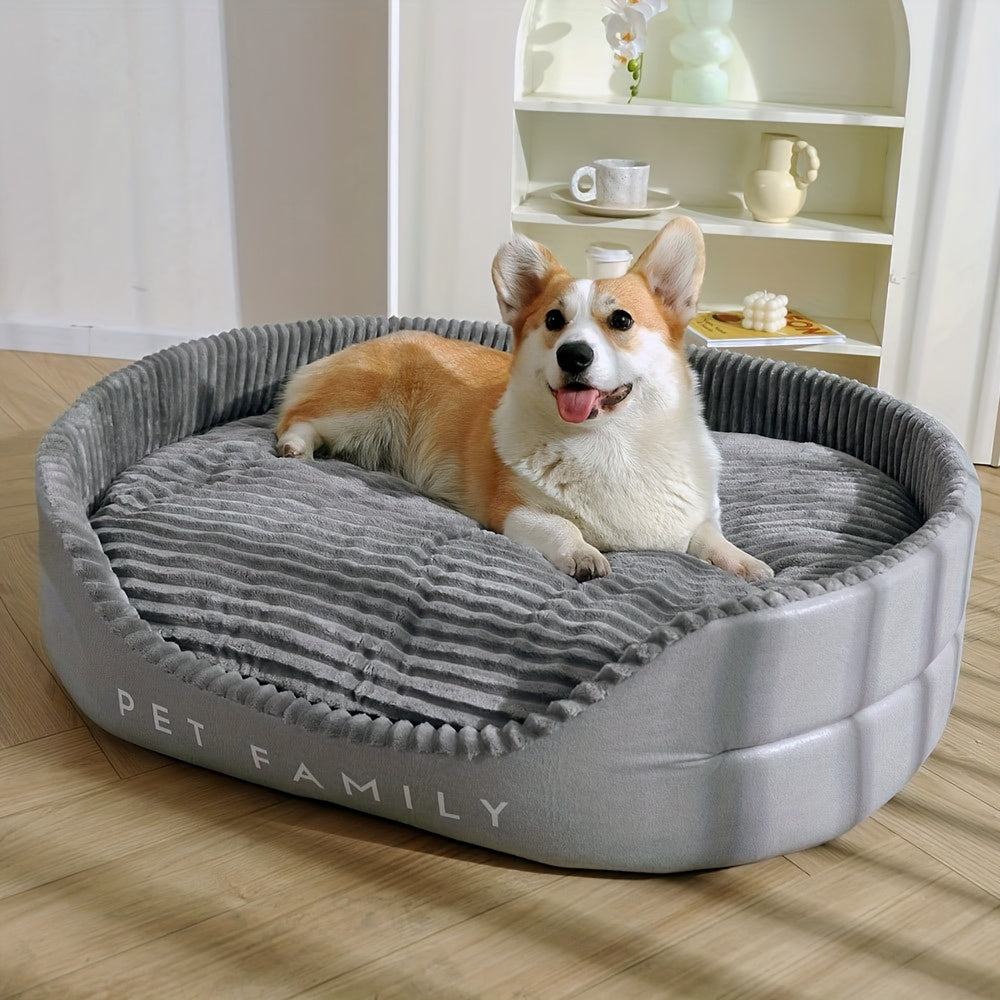 Large Dog Bed Thickened Washable - Bite-Resistant Machine-Washable Pet Bed for Large Dogs, All-Season Universal Design, Available in Sizes M to XXL, Durable Orthopedic Dog Mat