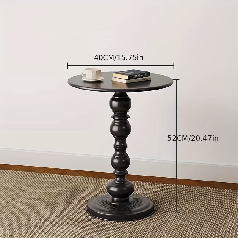Cream Style Round Iron Sofa Side Table – Modern Minimalist 40cm (15.7") Creative Coffee Table for Living Room in Pink