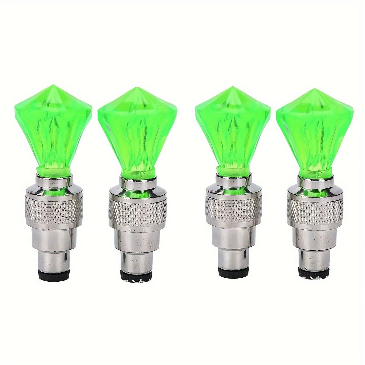 LED Tire Valve Stem Caps with Breathing Light & Running Horse Effect, 4/8/16pcs Glow Wheel Valve Core Caps for Car, Motorcycle, Bike – Wind Fire Wheel Light, UV & Explosion Proof – Green/Red/Blue Skeleton