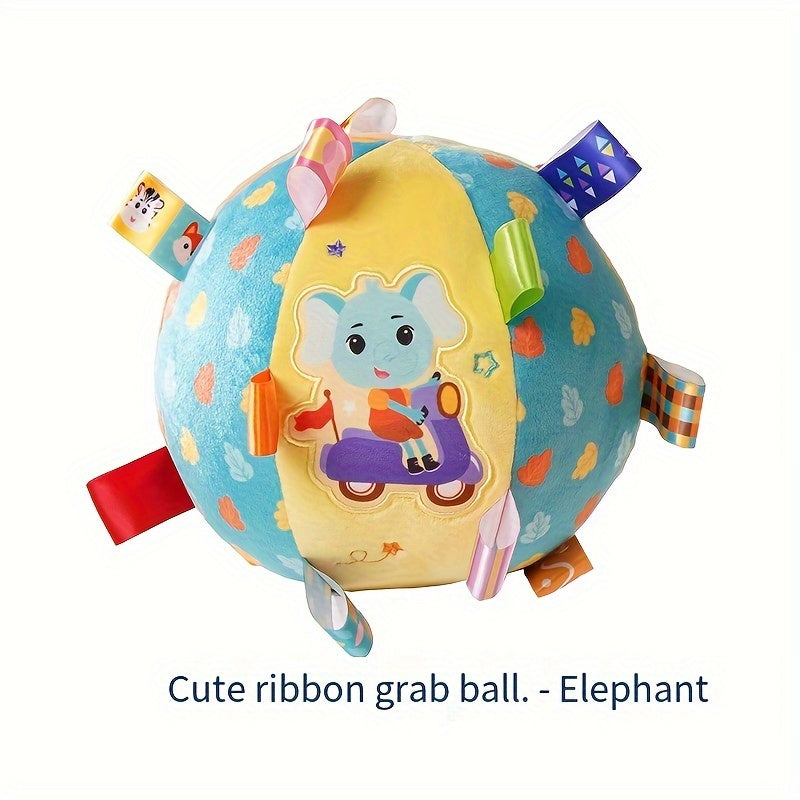 Baby Grasp Ball Rattle Toy for Newborns, Soft Animal Sensory Shaker for Infant Hand Grasp Training & Early Learning, Cute Animal Designs for Boys & Girls 0-12 Months, Baby Shower Gift