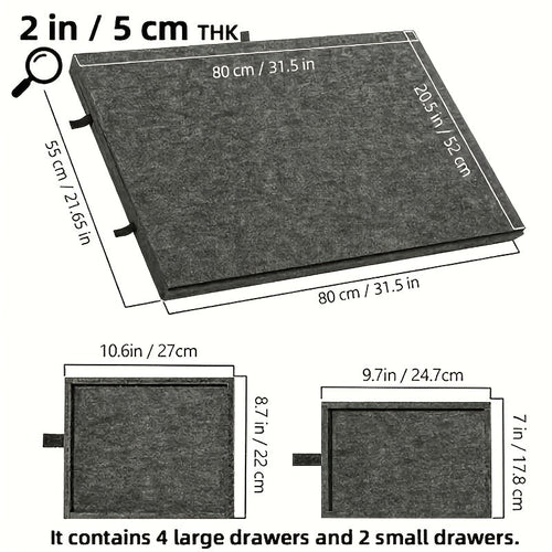 1000-Piece Puzzle Table, 2-in-1 Tilting Design with Stand, Lid & 6 Drawers, Ultralight Portable Puzzle Board for Adults, Ergonomic Jigsaw Puzzle Accessory Gift for Puzzle Lovers – Natural & Grey