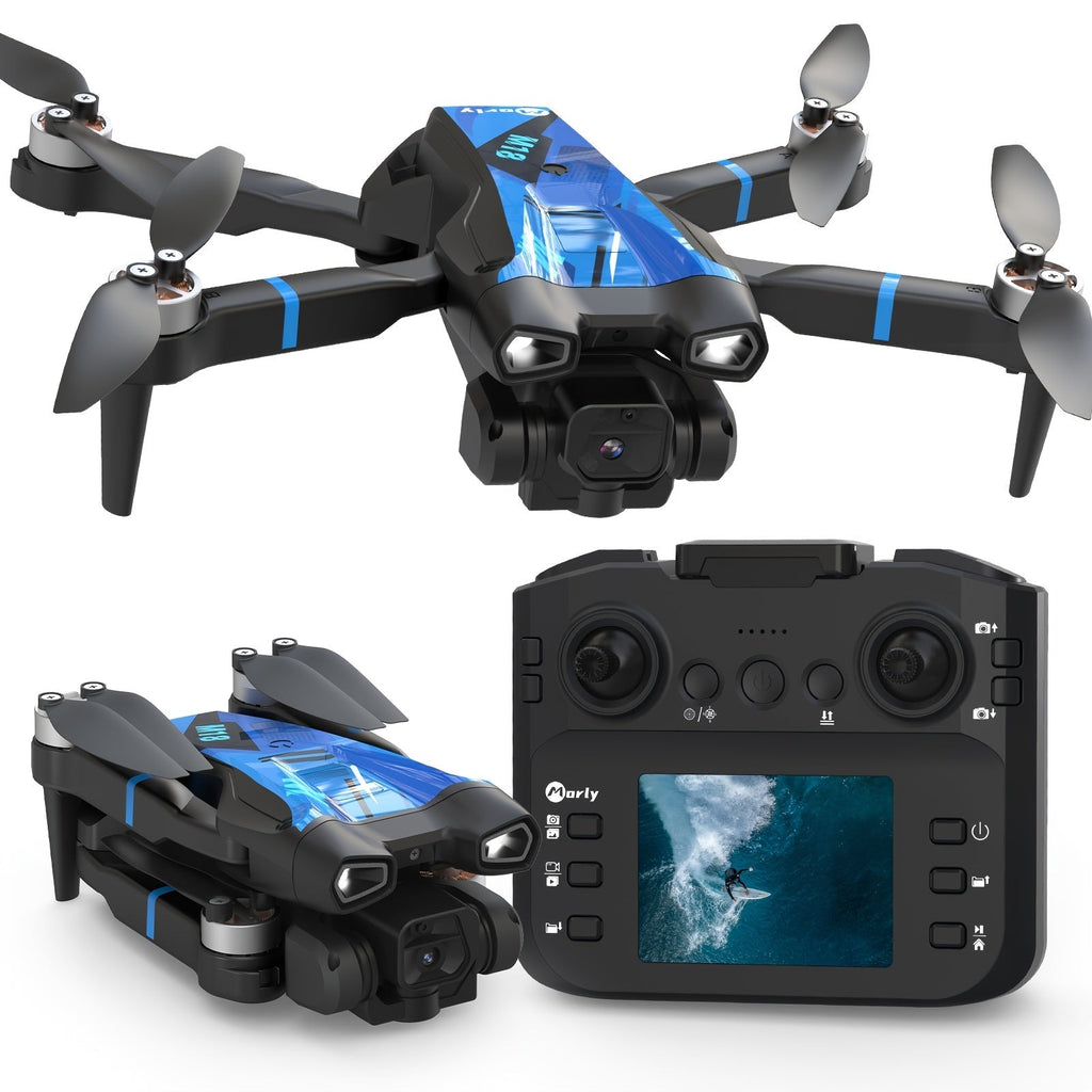 Drone with Camera for Adults, Brushless Motor, Dual Camera with Screen Remote Controller, Altitude Hold, 3D Flips, Headless Mode, SD Card Support, 3 Speeds, One-Key Takeoff & Landing – RC Quadcopter for Beginners & Adults