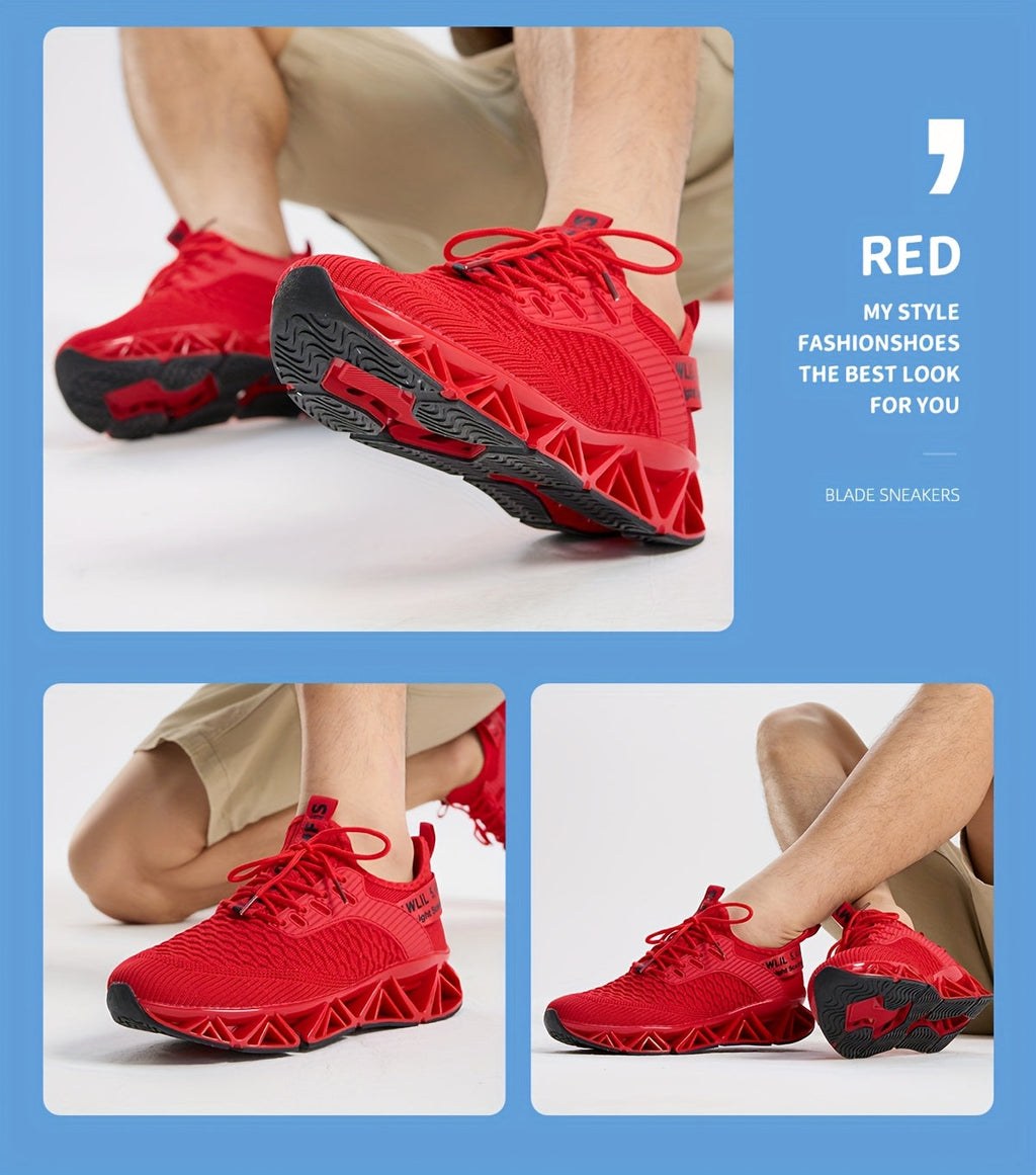 Men's Lightweight Breathable Running Shoes, Non-Slip TPU Sole, EVA Cushion, Lace-Up Low-Top Sneakers, 3 Colors, Sizes US 7.5-13, All-Season Wear-Resistant Training Casual Athletic Shoes