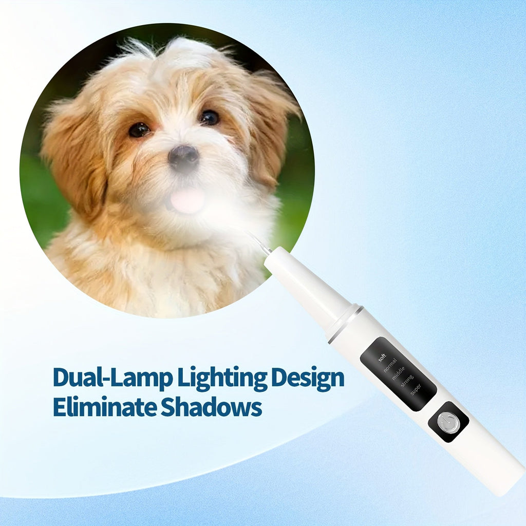 Electric Pet Teeth Cleaning Kit for Cats and Dogs, USB Rechargeable Tartar and Stain Remover with 4 Cleaning Heads and 5 Modes - Dental Care Tool for Pets