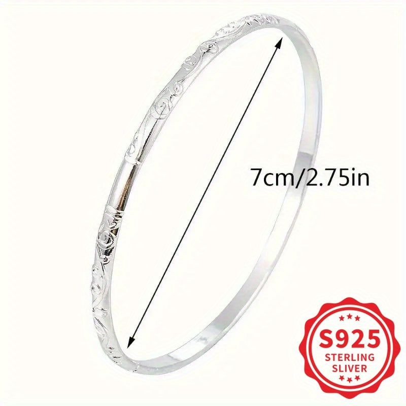 5-Piece 925 Sterling Silver Geometric Bracelet Set for Women – Hypoallergenic Minimalist Stackable Jewelry, Perfect Mother's Day & Daily Wear Gift for Her