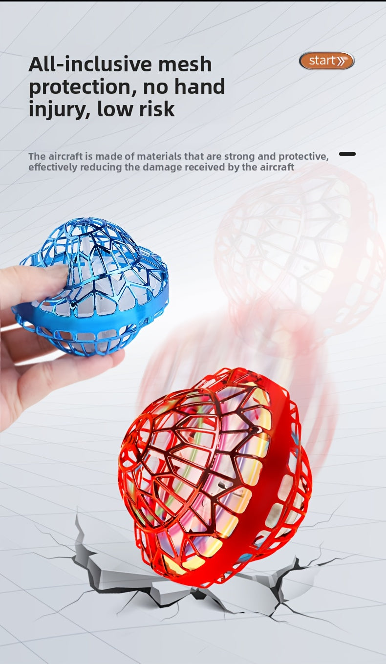UFO Magic Flying Ball Toy with LED Light – Hand-Controlled Boomerang Hover Ball with Intelligent Gesture Sensing, Suitable for Indoor/Outdoor Play, Parties, and Gifts for Kids, Boys, and Girls (Halloween/Christmas)