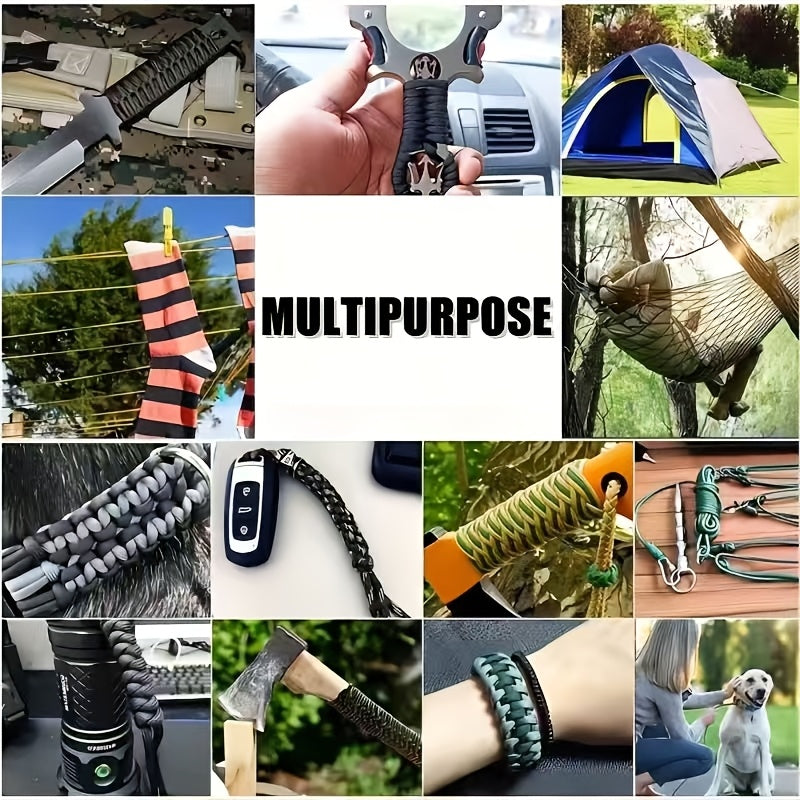 7-Core Paracord Tent Rope Multi-Purpose Outdoor Rope – Nylon Camping Rope for Tent Tie-Downs, Hanging, Bracelets, Keychains, and Backpacks, 30M 50M 100M Vivid Colors Sturdy Structure