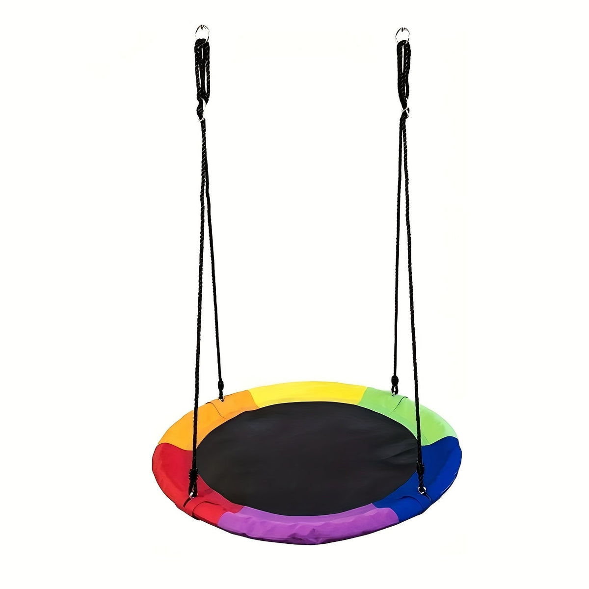 40-Inch Outdoor Saucer Swing – 900 LB Capacity Disc Swing with 900D Waterproof Oxford Fabric & Hanging Strap, Kids & Adults Backyard Tree Swing, Patio Leisure Swing (Multicolor)