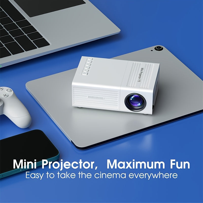 Mini Portable Projector, 4K Supported, 720P Native LCD – Home Theater & Outdoor Movie Projector, Compatible with iPhone, Android, Laptop, USB, HDMI for Gaming, Movies, and Presentations