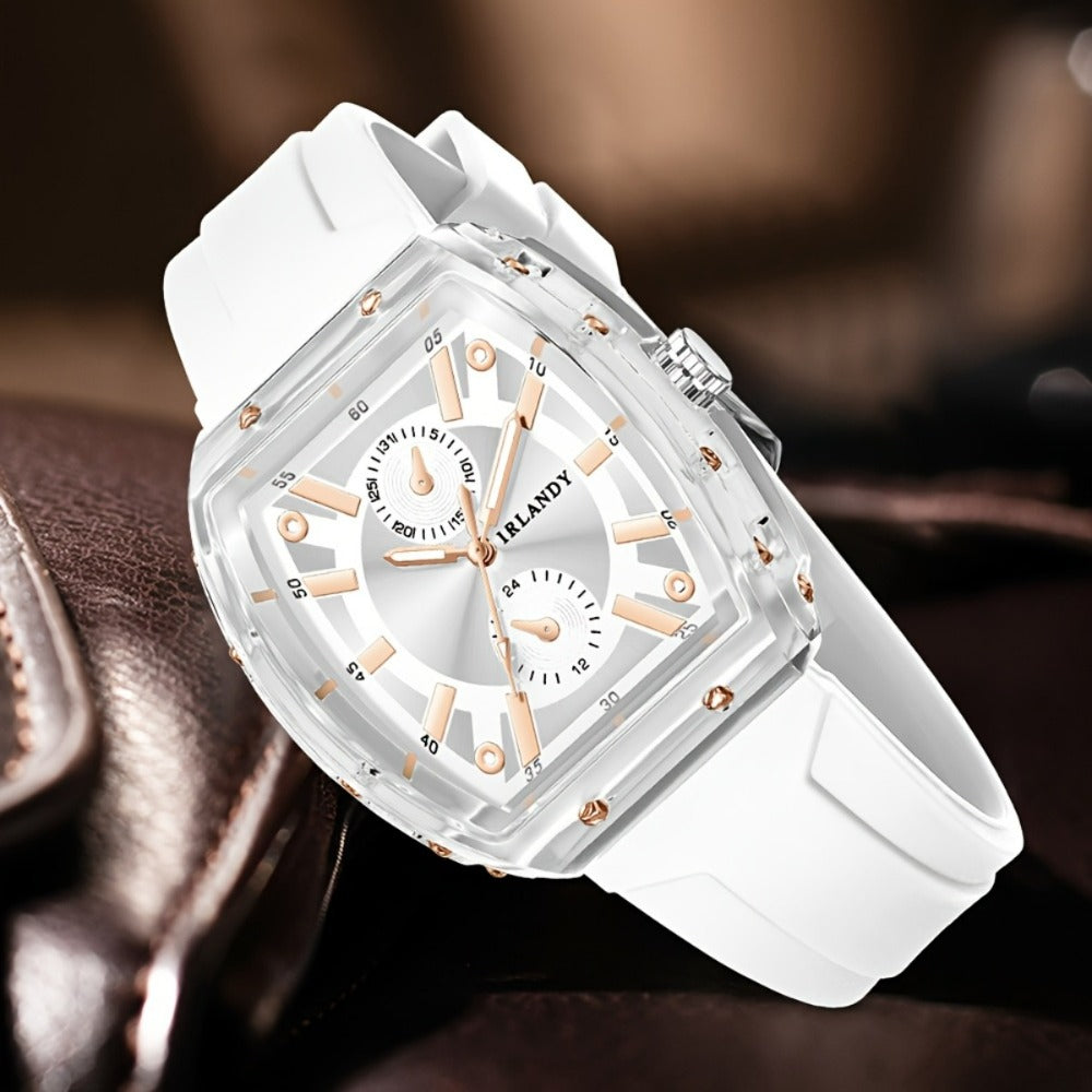 Men's Minimalist Quartz Watch with Silicone Strap - Round Dial Alloy Case Fashion Casual Sports Business Wristwatch for Men, 5 Colors: White, Black, Green, Blue, Brown