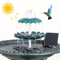 3-Layer Solar Bird Bath Fountain 3.5W – Outdoor Garden Courtyard Decor Solar Powered Fountain Pump, No Wiring Needed, Dark Green, Light Blue, or Fountain-Only, Single & Three Tier Options