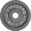 Cast Iron Weight Plates 2-Inch Solid Baked Enamel Finish for Strength Training, Weightlifting, Bodybuilding, Powerlifting, Home Gym Barbell - 2.5, 5, 10, 25, 35, 45, 100 LB