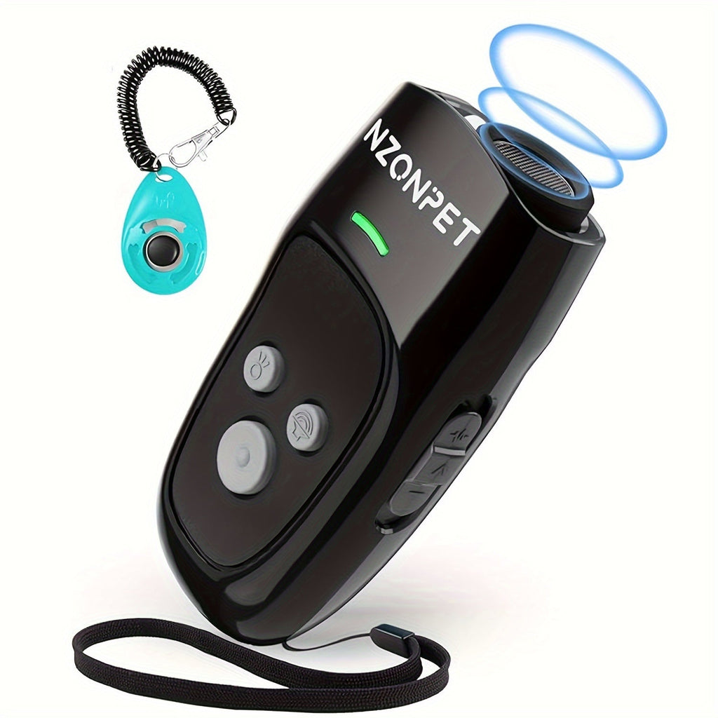 Ultrasonic Anti-Barking Device 3-in-1 Dog Bark Control - 3-Frequency Sonic Dog Trainer with LED Light and Wrist Strap, 16.4Ft Range Rechargeable Bark Deterrent for Indoor and Outdoor Use