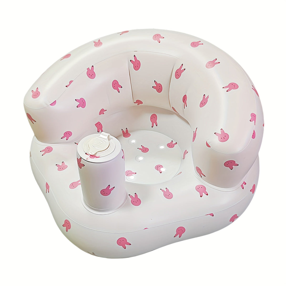 Inflatable Baby Toddler Floor Seat with Air Pump Portable Cushion for Learning to Sit Feeding Camping Travel – Cute Animal Design 0-3 Years