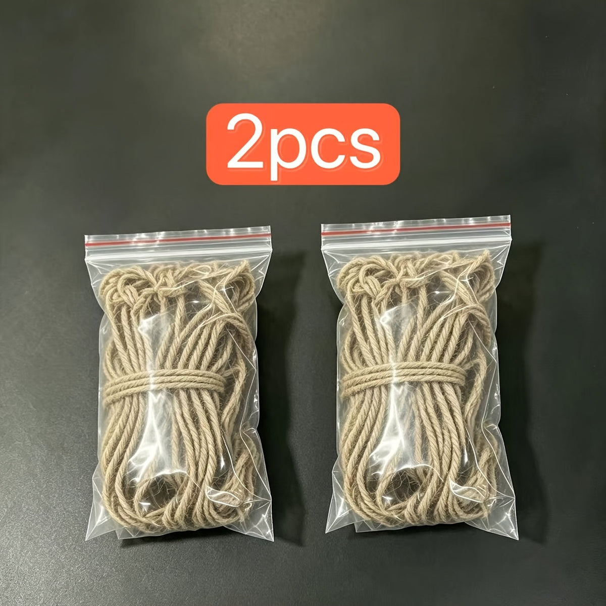 Bird Climbing Net 2-Pack - Hemp Rope Mesh Ladder for Bird Cages, Bite-Resistant Perch Climbing Toy for Parakeets, Parrots & Small Birds, 7.87 x 11.81 Inches Each